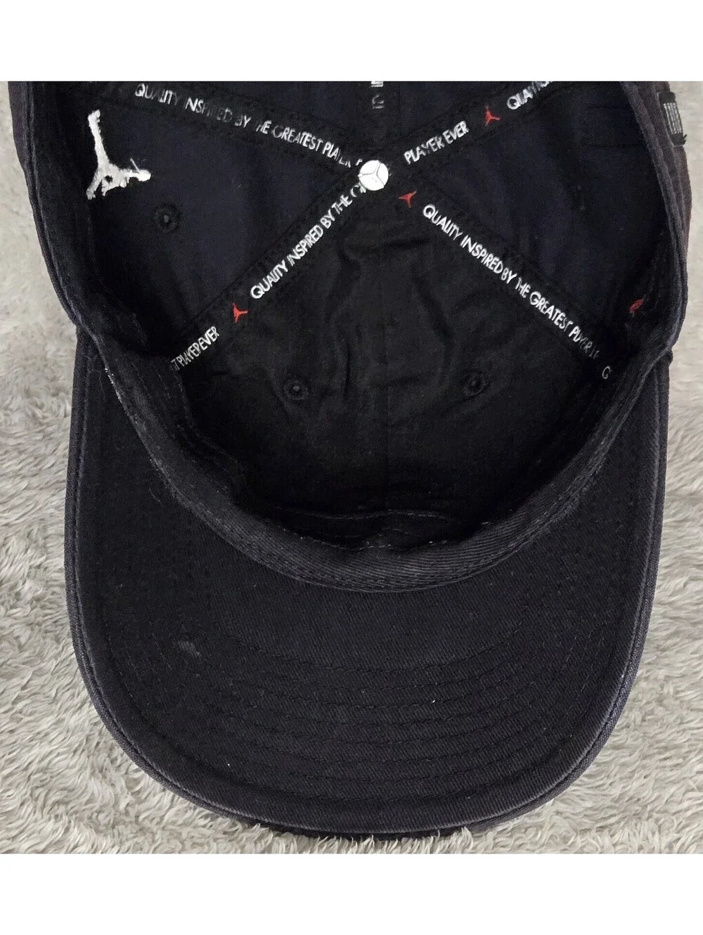 Nike Jordan Heritage 86 H86 Sticker Cap Black Strapback Hat Flight 23 Patches